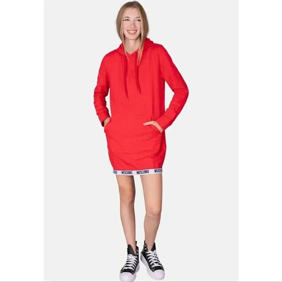Moschino Dresses & Skirts - Moschino Underwear Orange/Red Sweatshirt Dress